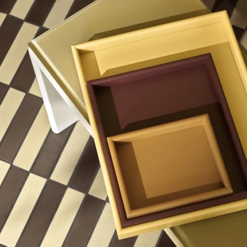 Montana Furniture ARRANGE - sæt af 3 bakker, ruby/amber/masala