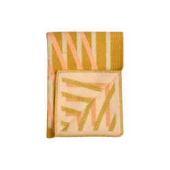 Røros Tweed BISLETT Throw, peach & pistachio