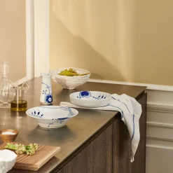 Royal Copenhagen Blå Mega Riflet olie- og eddikeflaske 33 cl