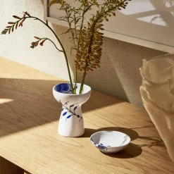 Royal Copenhagen Blå Mega Riflet vase 11 cm