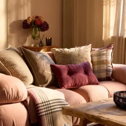 Lexington Buttoned Pillow, burgundy