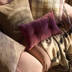 Lexington Buttoned Pillow, burgundy
