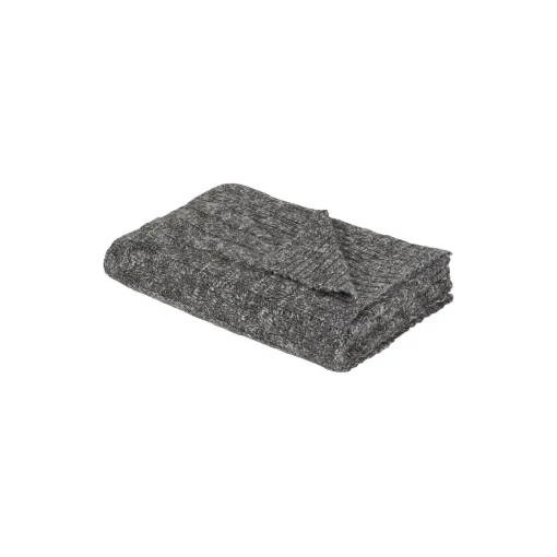 ELVANG Cable plaid, grey/black