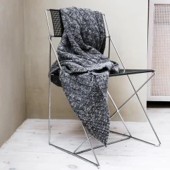 ELVANG Cable plaid, grey/black