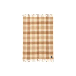 Lexington Checked Mohair Mix Throw, beige/white