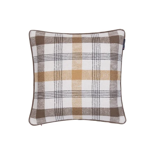 Lexington Checked Pillow Cover, olive/oat