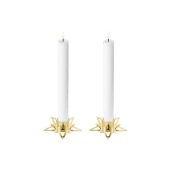 Georg Jensen Classic Christmas stjernelyseholder til kertelys 2 stk