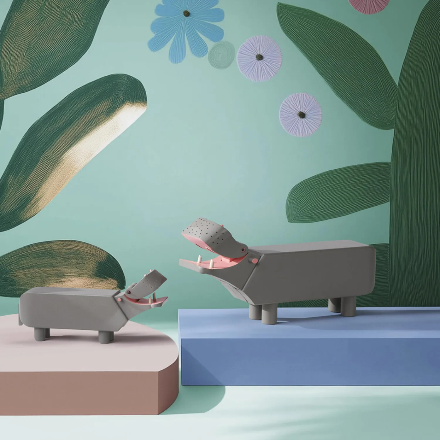 Kay Bojesen Denmark Flodhest liliput, grå