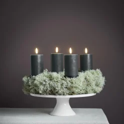 Uyuni Lighting Giftbox w. spike, remote, LED pillar candle 4-pack,