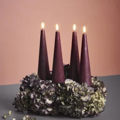 Uyuni Lighting Giftbox w. spike, remote, LED cone candle 4-pack,
