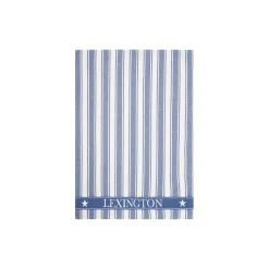 Lexington Icons Cotton Twill Waffle Striped viskestykke, blue/white