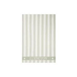 Lexington Icons Cotton Twill Waffle Striped Kitchen Towel, sage green/white