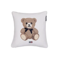 Lexington Icons Teddy Organic Cotton Velvet Pillow, white/beige