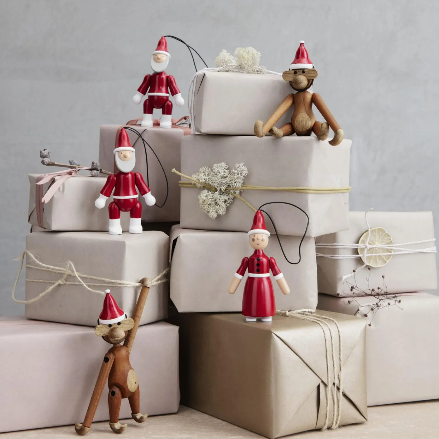 Kay Bojesen Denmark Julemand og nissemor, rød/hvid