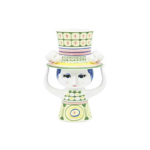 Bjørn Wiinblad Lady with Hat vase, grøn