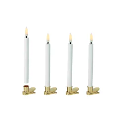 Uyuni Lighting LED Christmas Tree Taper Candles with Clips 4 pcs