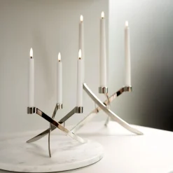 Uyuni Lighting LightArch Mini Taper Candleholder 3 pcs, chrome