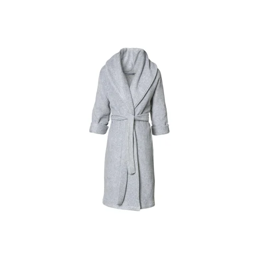Dame Karmameju MOUNT FUJI fleece bathrobe, light grey