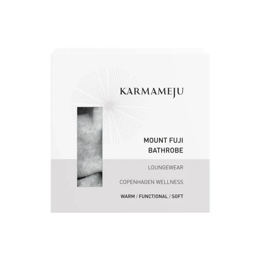 Dame Karmameju MOUNT FUJI fleece bathrobe, light grey