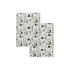 Moomin Arabia Mumi Viskestykker 2 stk., sort/hvid