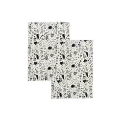 Moomin Arabia Mumi Viskestykker 2 stk., sort/hvid
