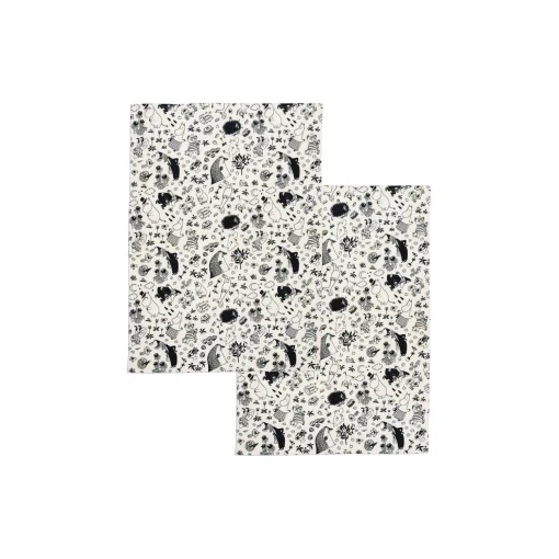 Moomin Arabia Mumi Viskestykker 2 stk., sort/hvid