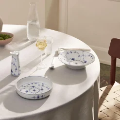 Royal Copenhagen Musselmalet Riflet rundt ovnfast fad Ø 18,5 cm