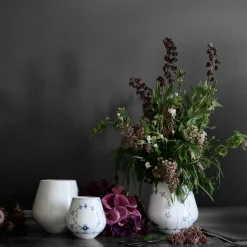 Royal Copenhagen Musselmalet Riflet vase 12 cm