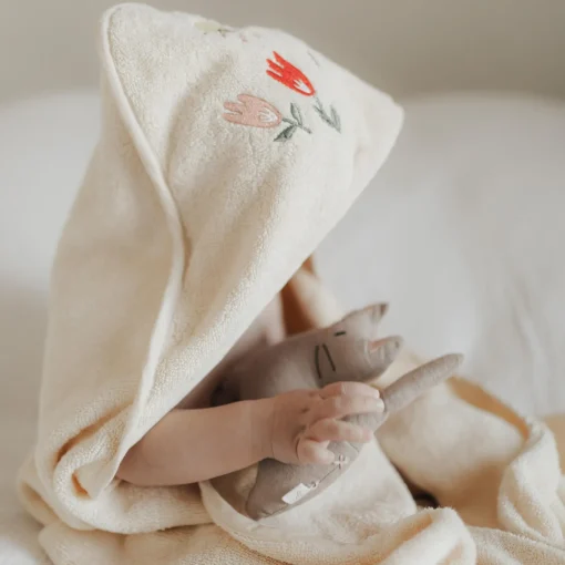 Børn Dear April Petal babyhåndklæde,