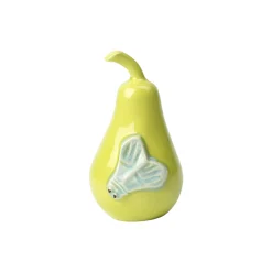 Kähler Poppery Pære med natsværmer figur, apple green/mint
