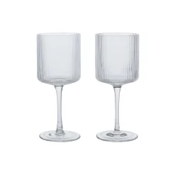 Ferm Living Ripple Hvidvinsglas,