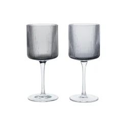 Ferm Living Ripple Hvidvinsglas,