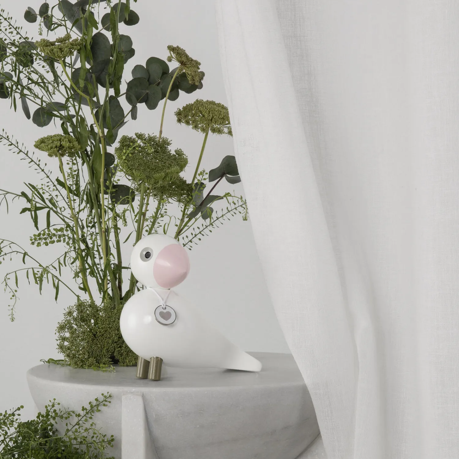 Kay Bojesen Denmark Sangfugl Love, hvid/rosa