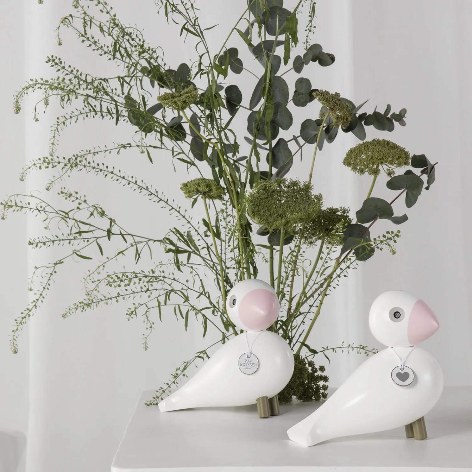Kay Bojesen Denmark Sangfugl Love, hvid/rosa