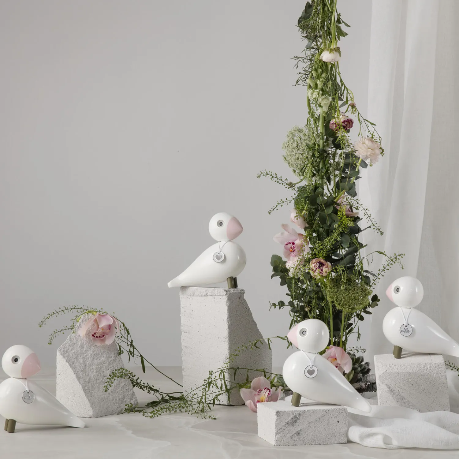 Kay Bojesen Denmark Sangfugl Love, hvid/rosa