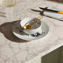 Royal Copenhagen Sort Mega Riflet serveringsbræt 15,5 cm