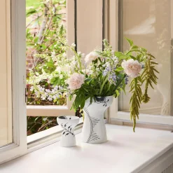 Royal Copenhagen Sort Mega Riflet vase 11 cm