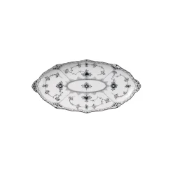 Royal Copenhagen Sort Musselmalet Halvblonde oval fad 24,5 cm