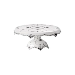 Royal Copenhagen Sort Musselmalet Halvblonde fad på fod Ø 33 cm