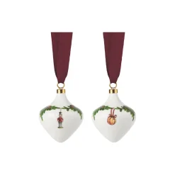Royal Copenhagen Stjerne Riflet 2025 Ornament sæt 2 stk.
