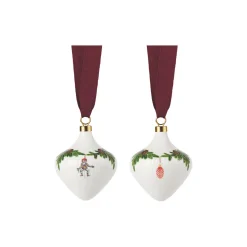 Royal Copenhagen Stjerne Riflet 2025 Ornament sæt 2 stk.