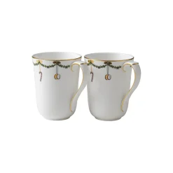 Royal Copenhagen Stjerne Riflet Jul krus 36 cl, 2 stk.