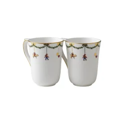 Royal Copenhagen Stjerne Riflet Jul krus 36 cl, 2 stk.