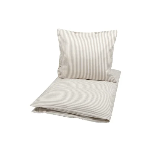Børn Müsli by Green Cotton STRIPE junior sengetøj, balsam cream/cashmere