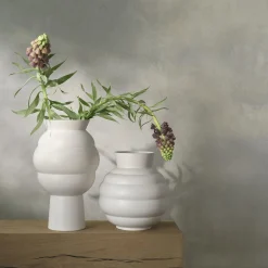 Knabstrup Keramik Tortus Archie vase No 3, white