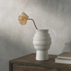 Knabstrup Keramik Tortus Archie vase No 2, white
