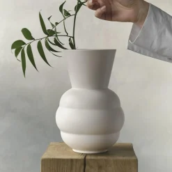 Knabstrup Keramik Tortus Archie vase No 1, white