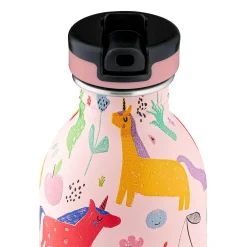 24Bottles Urban Drikkeflaske med Sports Låg og Stone Finish, magic friends