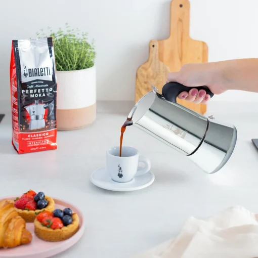 Bialetti Venus espressokande 10 kopper, sølv