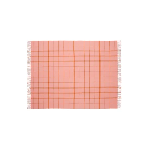Silkeborg Uldspinderi Warp and Weft plaid, 02103 love - coral/amber